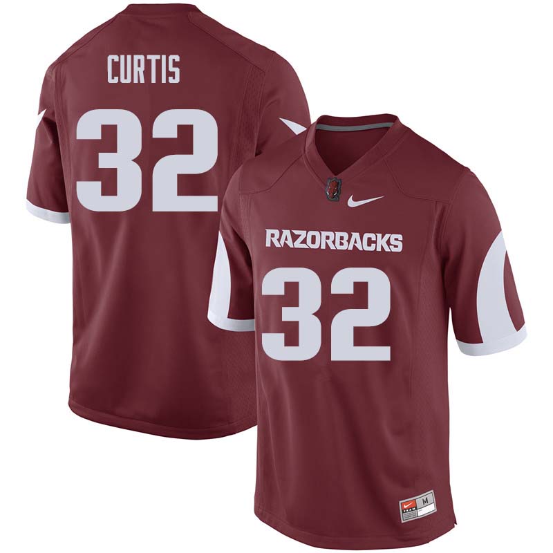 Men #32 Jordon Curtis Arkansas Razorback College Football Jerseys Sale-Cardinal